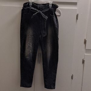 Grey high waisted jeans